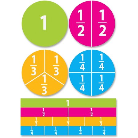 ASHLEY PRODUCTIONS Math Die-Cut Magnets, Beginning Fractions 10062